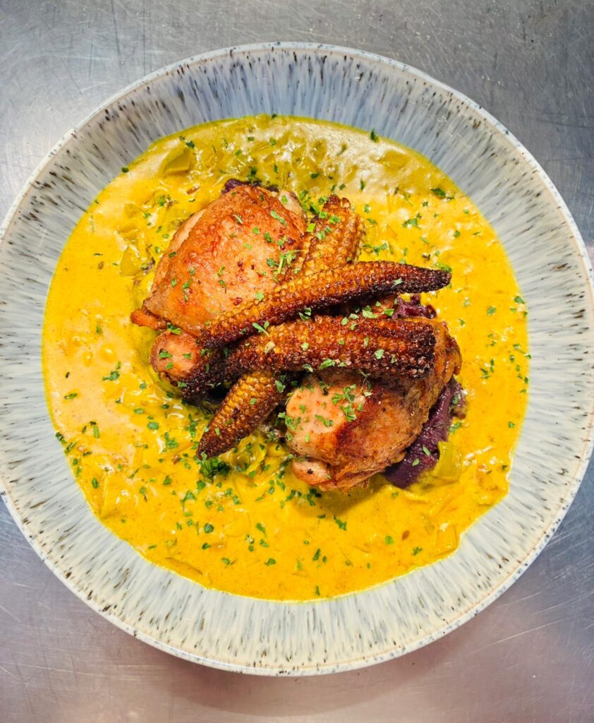 The Unicorn Inn Somerton chicken